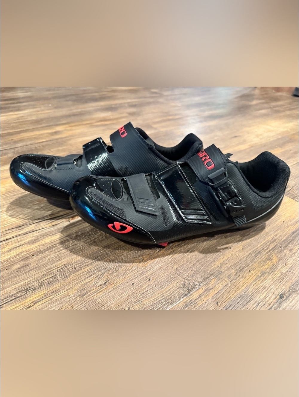 Giro Apeckx II Road Cycling Shoes Men Sz 13 Red & Black EUC